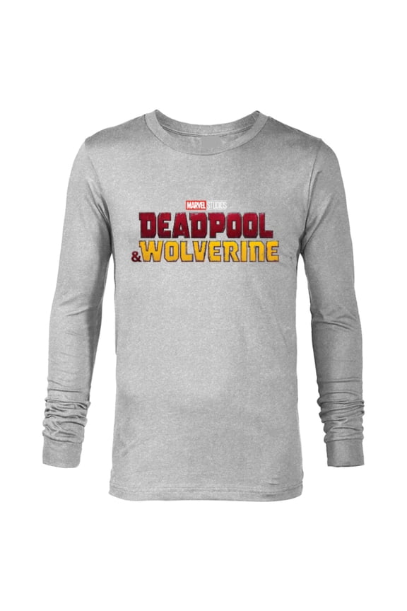 Studios Deadpool & Wolverine Official Movie Logo- Long Sleeve T-Shirt for Men - Customized-Athletic Heather