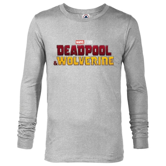 Marvel Studios Deadpool & Wolverine Official Movie Logo- Long Sleeve T-Shirt for Men - Customized-Athletic Heather