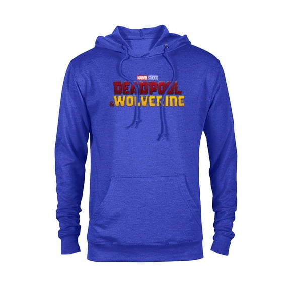 Marvel Studios Deadpool & Wolverine Official Movie Logo- Pullover Hoodie for Adults - Customized-Royal