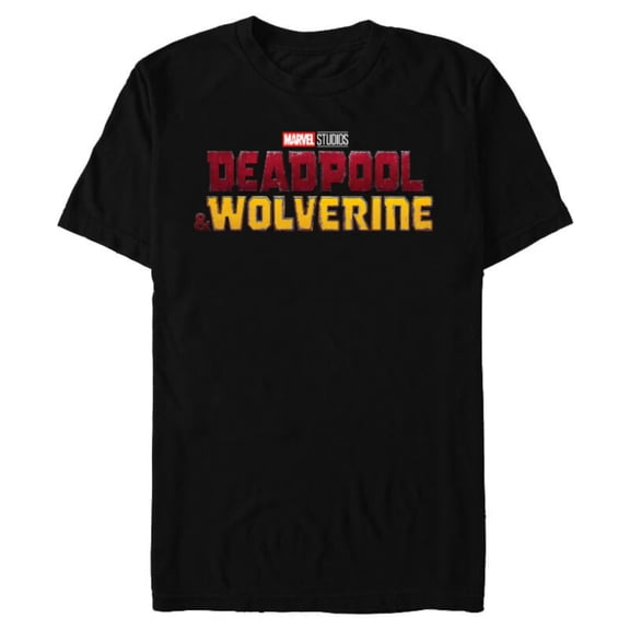 Marvel Studios Deadpool & Wolverine Official Movie Logo- Short Sleeve Blended T-Shirt for Adults - Customized-Black