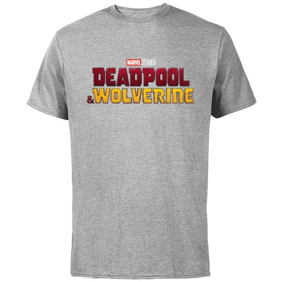 Marvel Studios Deadpool & Wolverine Official Movie Logo- Short Sleeve Cotton T-Shirt for Adults - Customized-Athletic Heather