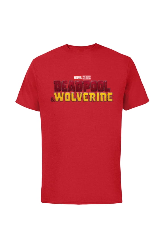 Studios Deadpool & Wolverine Official Movie Logo- Short Sleeve Cotton T-Shirt for Adults - Customized-Red
