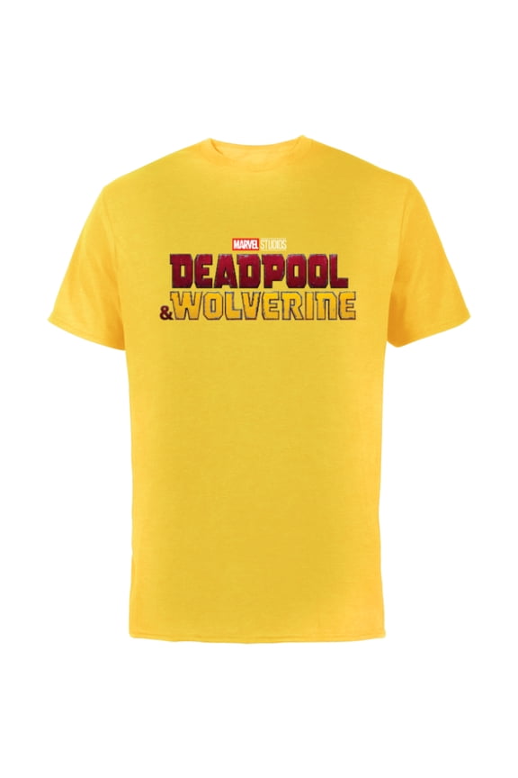 Studios Deadpool & Wolverine Official Movie Logo- Short Sleeve Cotton T-Shirt for Adults - Customized-Yellow