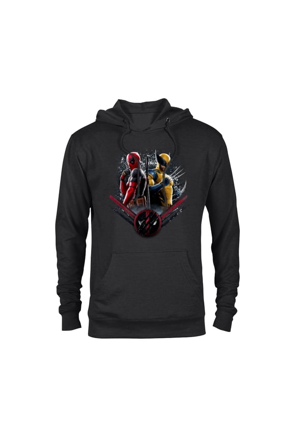 Studios Deadpool & Wolverine Side-by-Side Claw Icon - Pullover Hoodie for Adults - Customized-Black