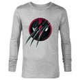 thumbnail image 1 of Marvel Studios Deadpool & Wolverine Slashed Icon with Claws- Long Sleeve T-Shirt for Men - Customized-Athletic Heather, 1 of 5