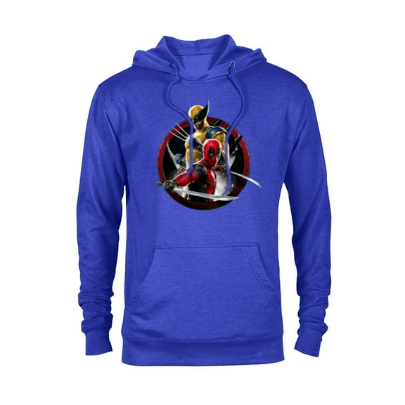 Marvel Studios Deadpool & Wolverine with Claw-Slashed Icon - Pullover Hoodie for Adults - Customized-Navy