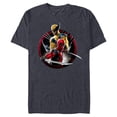thumbnail image 1 of Marvel Studios Deadpool & Wolverine with Claw-Slashed Icon - Short Sleeve Blended T-Shirt for Adults - Customized-Navy Heather, 1 of 5
