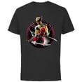 thumbnail image 1 of Marvel Studios Deadpool & Wolverine with Claw-Slashed Icon - Short Sleeve Cotton T-Shirt for Adults - Customized-Black, 1 of 5