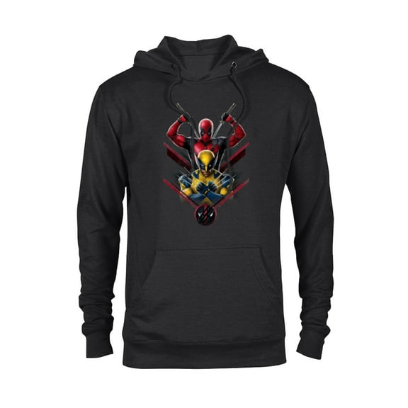 Marvel Studios Deadpool & Wolverine with Claw-Slashed Logo - Pullover Hoodie for Adults - Customized-Black