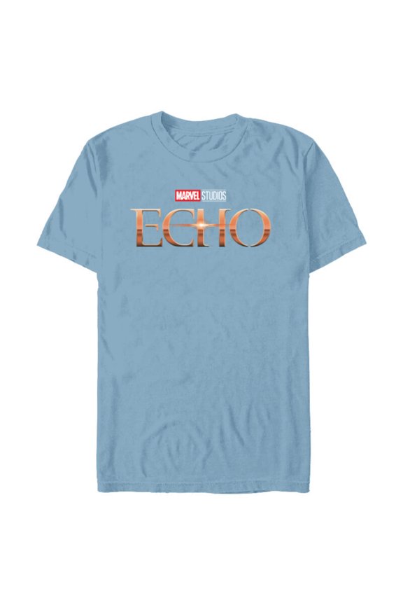 Studios Echo TV Series Logo Disney+ - Short Sleeve Blended T-Shirt for Adults - Customized-Ocean Blue