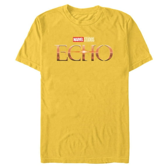 Marvel Studios Echo TV Series Logo Disney+ - Short Sleeve Blended T-Shirt for Adults - Customized-Yellow