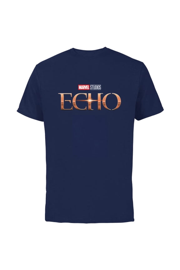 Studios Echo TV Series Logo Disney+ - Short Sleeve Cotton T-Shirt for Adults - Customized-Navy