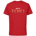 thumbnail image 1 of Marvel Studios Echo TV Series Logo Disney+ - Short Sleeve Cotton T-Shirt for Adults - Customized-Red, 1 of 5