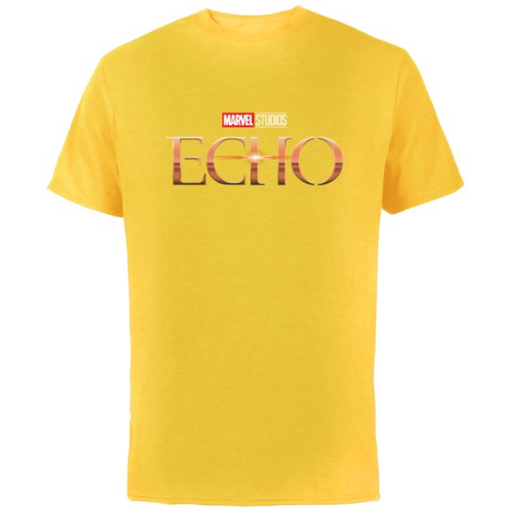 Marvel Studios Echo TV Series Logo Disney+ - Short Sleeve Cotton T-Shirt for Adults - Customized-Yellow