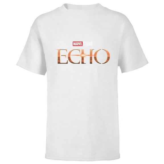 Marvel Studios Echo TV Series Logo Disney+ - Short Sleeve T-Shirt for Kids - Customized-White
