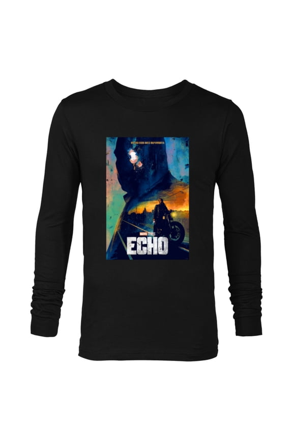 Studios Echo TV Series Maya Kingpin Logo & Poster Art - Long Sleeve T-Shirt for Men - Customized-Black