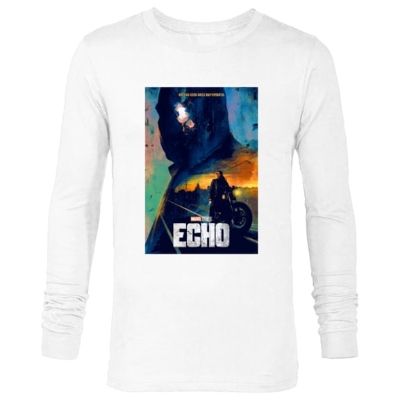 Marvel Studios Echo TV Series Maya Kingpin Logo & Poster Art - Long Sleeve T-Shirt for Men - Customized-White