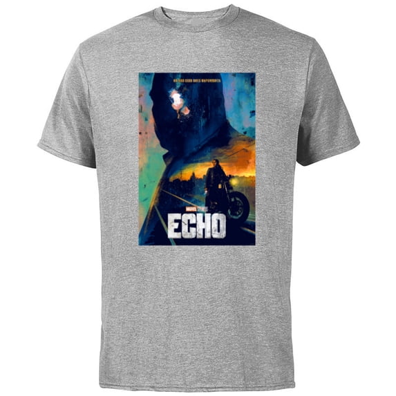 Marvel Studios Echo TV Series Maya Kingpin Logo & Poster Art - Short Sleeve Cotton T-Shirt for Adults - Customized-Athletic Heather