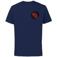 thumbnail image 1 of Marvel Studios Echo TV Series Sun Symbol Logo Disney+ - Short Sleeve Cotton T-Shirt for Adults - Customized-Navy, 1 of 5