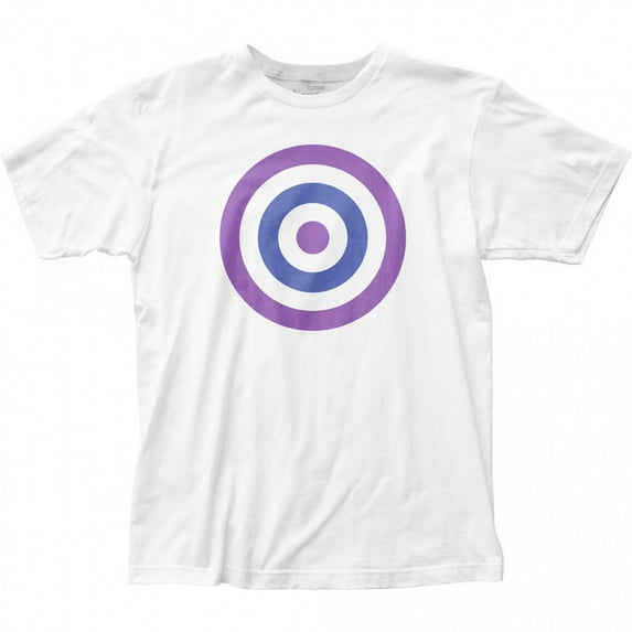 Marvel Studios Hawkeye Series Bullseye Symbol White T-Shirt-3XLarge