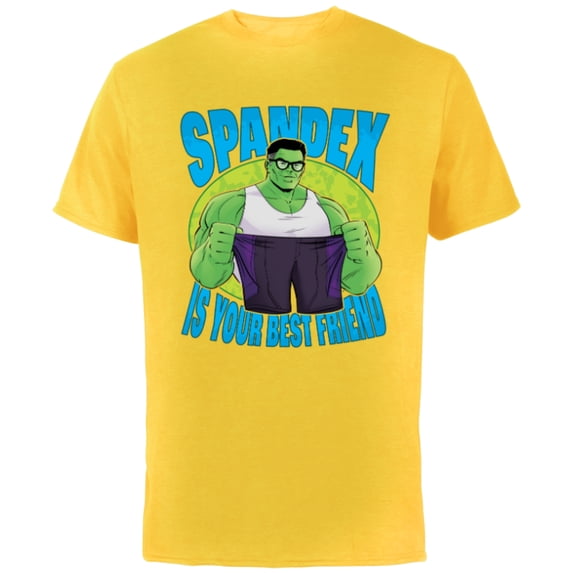 Marvel Studios Hulk Spandex is Your Best Friend She-Hulk - Short Sleeve Cotton T-Shirt for Adults - Customized-Yellow