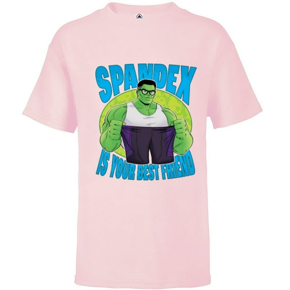 Marvel Studios Hulk Spandex is Your Best Friend She-Hulk - Short Sleeve T-Shirt for Kids - Customized-Soft Pink