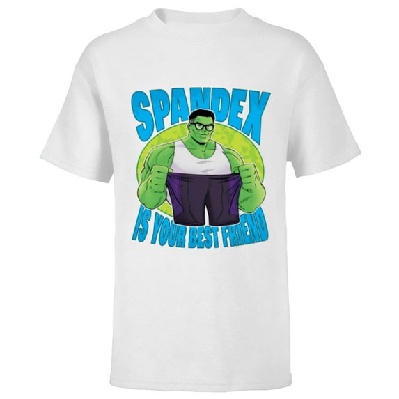 Marvel Studios Hulk Spandex is Your Best Friend She-Hulk - Short Sleeve T-Shirt for Kids - Customized-White
