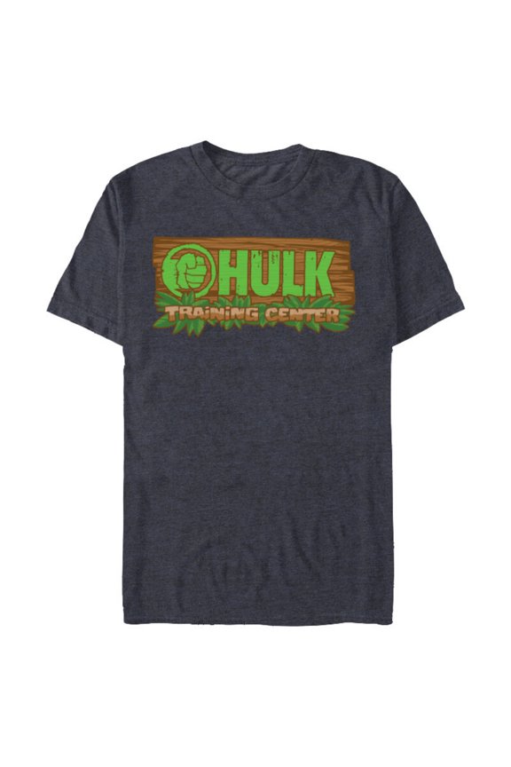 Studios Hulk Training Center Tropical Sign She-Hulk - Short Sleeve Blended T-Shirt for Adults - Customized-Navy Heather