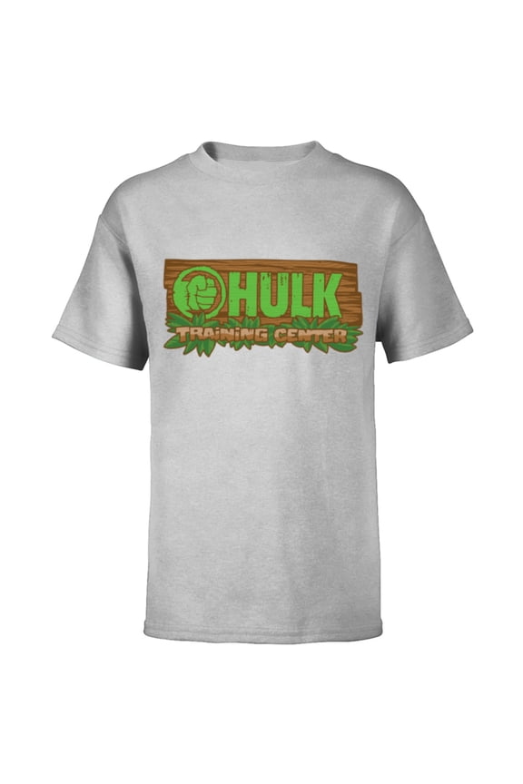 Studios Hulk Training Center Tropical Sign She-Hulk - Short Sleeve T-Shirt for Kids - Customized-Athletic Heather