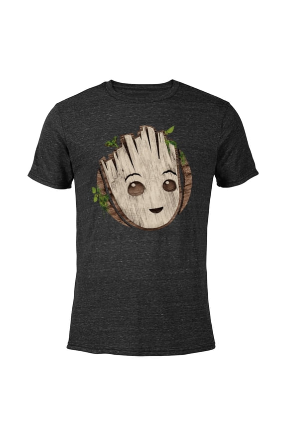 Studios I Am Groot Baby Face - Short Sleeve Blended T-Shirt for Adults - Customized-Black