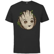 Marvel Studios I Am Groot Baby Face - Short Sleeve Cotton T-Shirt for Adults - Customized-Black