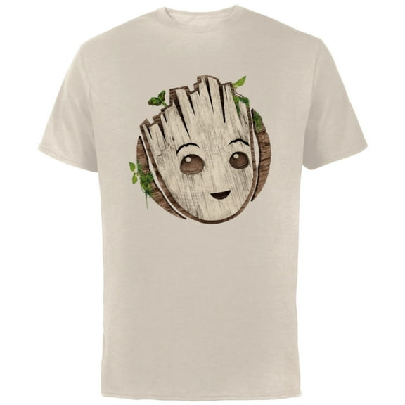 Marvel Studios I Am Groot Baby Face - Short Sleeve Cotton T-Shirt for Adults - Customized-Natural