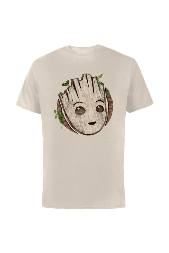Studios I Am Groot Baby Face - Short Sleeve Cotton T-Shirt for Adults - Customized-Natural