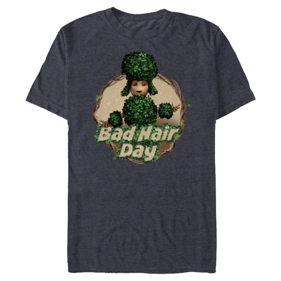 Marvel Studios’ I Am Groot Bad Hair Day - Short Sleeve Blended T-Shirt for Adults - Customized-Navy Heather