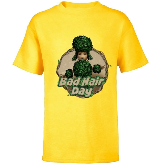 Marvel Studios’ I Am Groot Bad Hair Day - Short Sleeve T-Shirt for Kids - Customized-Yellow