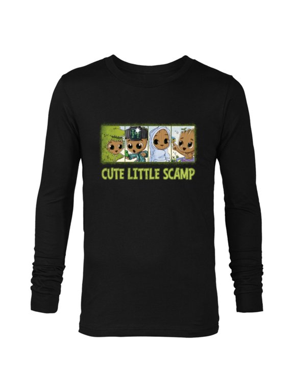 Studios I Am Groot Cute Little Scamp - Long Sleeve T-Shirt for Men - Customized-Black