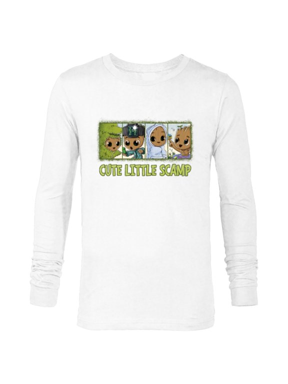 Studios I Am Groot Cute Little Scamp - Long Sleeve T-Shirt for Men - Customized-White