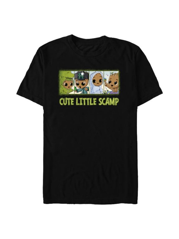 Studios I Am Groot Cute Little Scamp - Short Sleeve Blended T-Shirt for Adults - Customized-Black