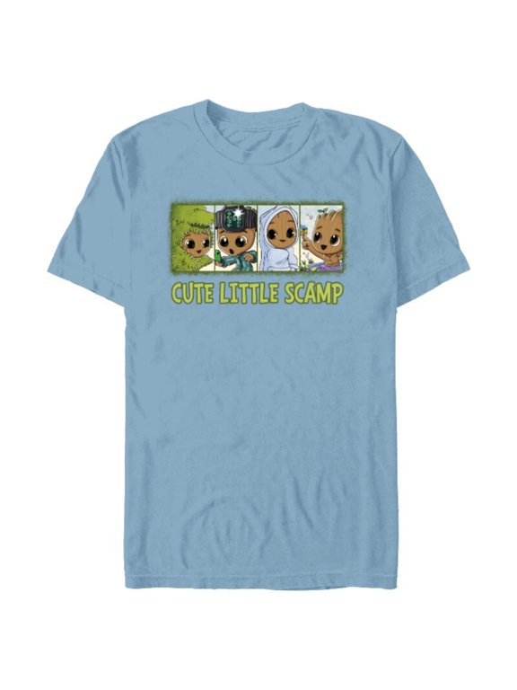 Studios I Am Groot Cute Little Scamp - Short Sleeve Blended T-Shirt for Adults - Customized-Ocean Blue