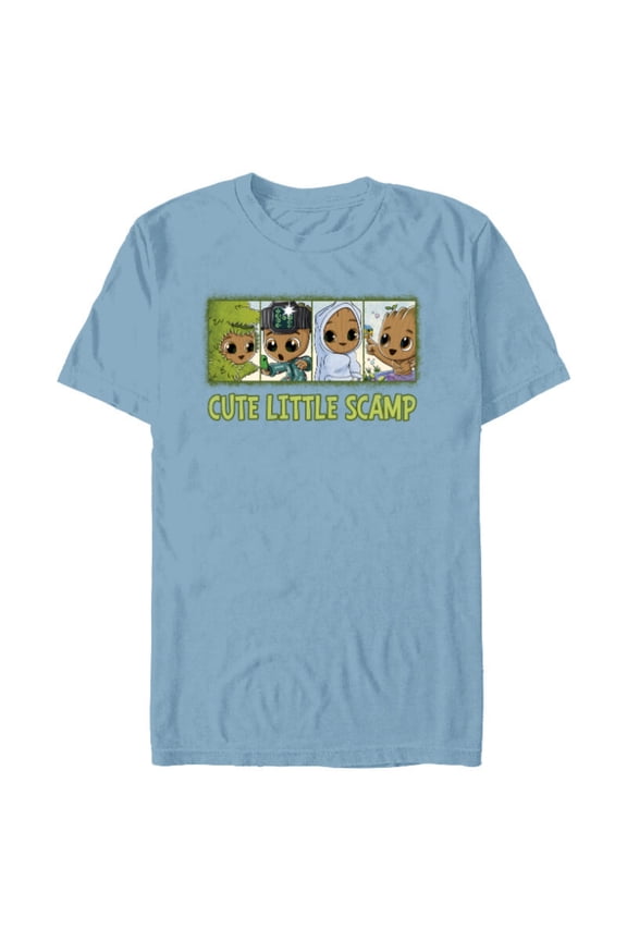 Studios I Am Groot Cute Little Scamp - Short Sleeve Blended T-Shirt for Adults - Customized-Ocean Blue