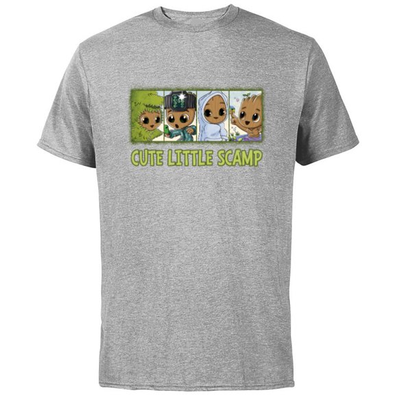 Marvel Studios I Am Groot Cute Little Scamp - Short Sleeve Cotton T-Shirt for Adults - Customized-Athletic Heather