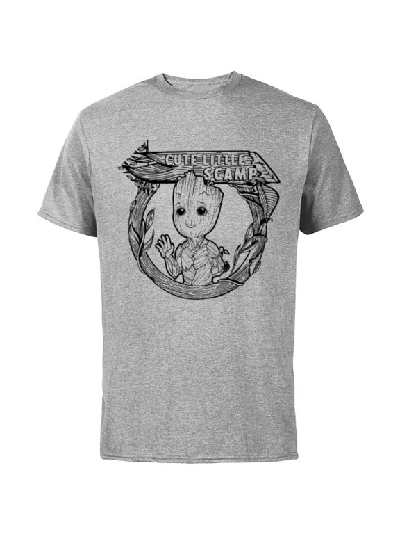 Studios’ I Am Groot Cute Little Scamp - Short Sleeve Cotton T-Shirt for Adults - Customized-Athletic Heather
