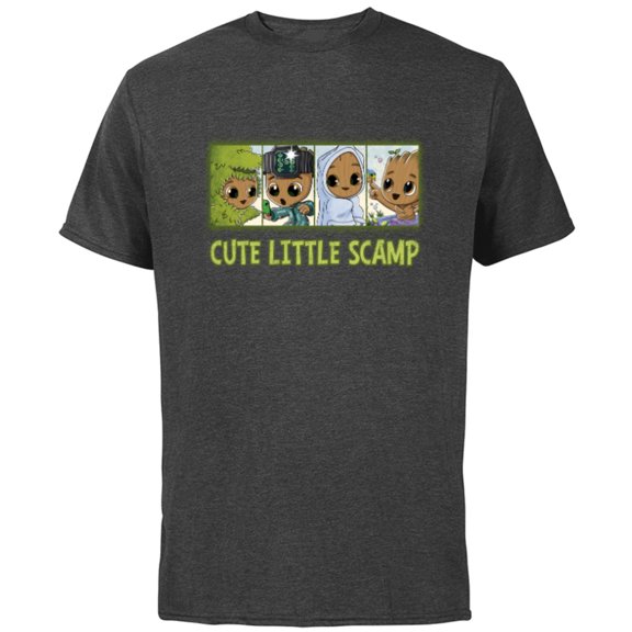 Marvel Studios I Am Groot Cute Little Scamp - Short Sleeve Cotton T-Shirt for Adults - Customized-Charcoal