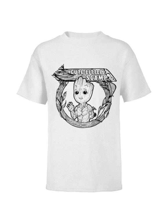 Studios’ I Am Groot Cute Little Scamp - Short Sleeve T-Shirt for Kids - Customized-White