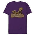 thumbnail image 1 of Marvel Studios’ I Am Groot Cutest Guardian Of The Galaxy - Short Sleeve Blended T-Shirt for Adults - Customized-Purple, 1 of 5