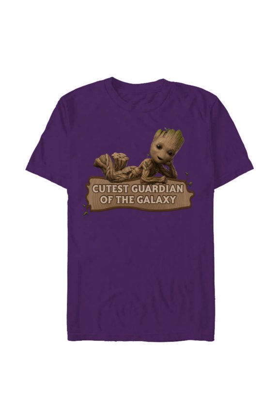 Studios’ I Am Groot Cutest Guardian Of The Galaxy - Short Sleeve Blended T-Shirt for Adults - Customized-Purple