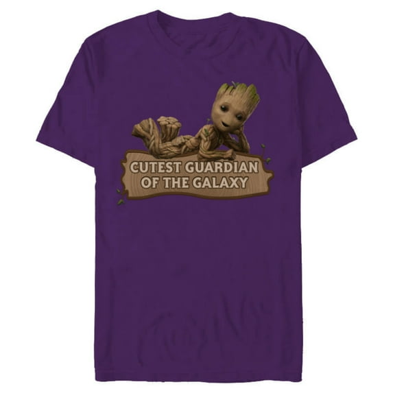 Marvel Studios’ I Am Groot Cutest Guardian Of The Galaxy - Short Sleeve Blended T-Shirt for Adults - Customized-Purple