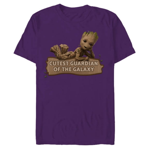 Marvel Studios’ I Am Groot Cutest Guardian Of The Galaxy - Short Sleeve Blended T-Shirt for Adults - Customized-Purple