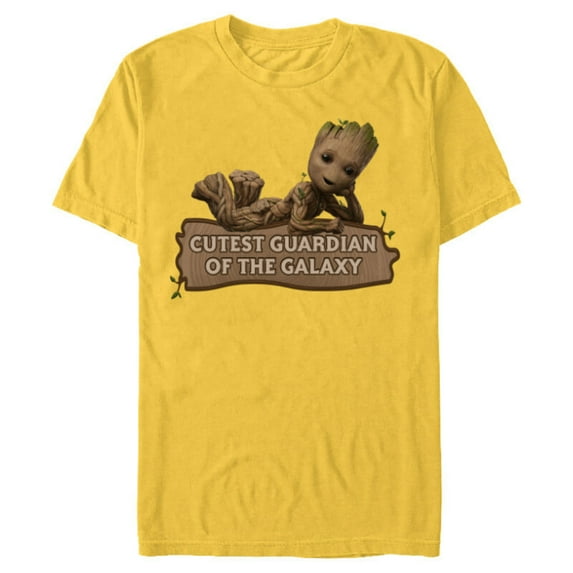 Marvel Studios’ I Am Groot Cutest Guardian Of The Galaxy - Short Sleeve Blended T-Shirt for Adults - Customized-Yellow