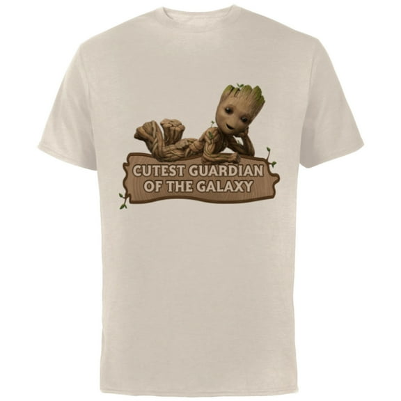 Marvel Studios’ I Am Groot Cutest Guardian Of The Galaxy - Short Sleeve Cotton T-Shirt for Adults - Customized-Natural